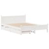 vidaXL Estructura de cama sin colch&oacute;n madera de pino blanca 140x190 cm