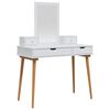 vidaXL Conjunto de Mesa de Tocador FAUSKE 4 uds. Blanco