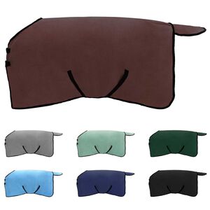 vidaXL Manta para Caballo Marr&oacute;n Oscuro Completo Poli&eacute;ster