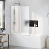 vidaXL Mampara de ducha con 3 paneles plegables, 141 x 130 cm
