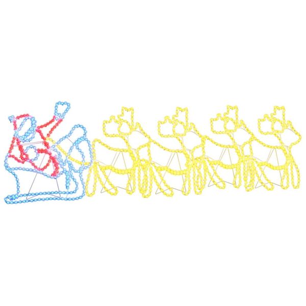 vidaXL Decoración Navideña con 1224 LED Multicolor 69 x 79 cm PVC