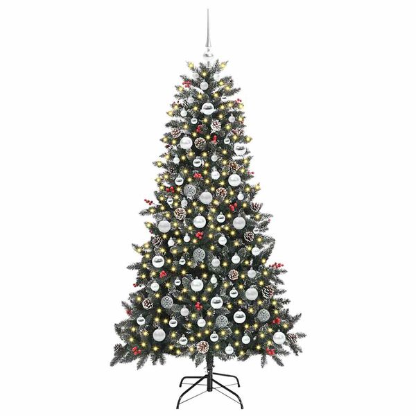 vidaXL &Aacute;rbol de Navidad artificial Verde 180 cm PVC, Pl&aacute;stico y Acero