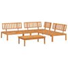 vidaXL Set de sof&aacute;s de palets de jard&iacute;n 4 pzas madera maciza de acacia
