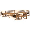 vidaXL Conjunto de sof&aacute;s de exterior 9 pcs Natural