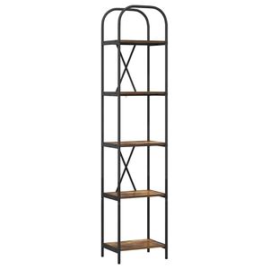 vidaXL Estante de libros 5 niveles 40 x 30 x 183 cm Roble ahumado