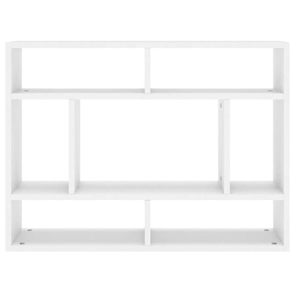 vidaXL Estanter&iacute;a de pared madera contrachapada blanco 75x16x55 cm