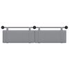 vidaXL Cabecera Colgante Liso Gris Claro 210 x 55 x 5 cm tela