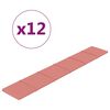 vidaXL Paneles de pared 12 uds terciopelo rosa 90x15 cm 1,62 m²