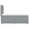 vidaXL Cama box spring con colch&oacute;n tela gris claro 100x200 cm