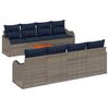 vidaXL Conjunto de sof&aacute;s de jard&iacute;n 9 uds. Gris rat&aacute;n sint&eacute;tico
