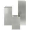 vidaXL Soporte de plantas 3 pcs Plateado Acero galvanizado