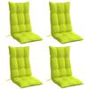 vidaXL Cojines de silla respaldo alto 4 uds tela Oxford verde brillo