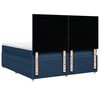 vidaXL Cama box spring con colch&oacute;n tela azul 180x200 cm