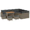 vidaXL Conjunto de sof&aacute;s de jard&iacute;n 13 pcs Gris rat&aacute;n sint&eacute;tico