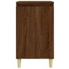 vidaXL Mesita de noche madera contrachapada roble marr&oacute;n 40x35x70 cm