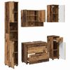 vidaXL Juego de muebles de ba&ntilde;o con caj&oacute;n 5 pcs Madera Vieja