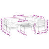 vidaXL Set de sof&aacute;s jard&iacute;n 8 pzas con cojines madera de abeto Douglas