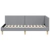 vidaXL Estructura de cama en esquina Gris Claro 90 cm x 200 cm