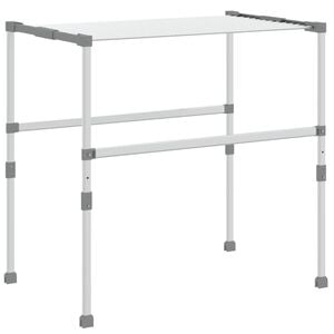 vidaXL Tendedero de ropa aluminio 83x(50-55)x(40-85) cm