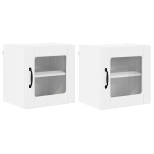 vidaXL Armario de vidrio para pared PORTO 2 pcs 40 x 31 x 40 cm