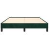 vidaXL Estructura cama sin colch&oacute;n terciopelo verde oscuro 140x190 cm