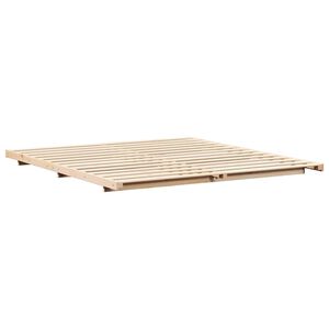 vidaXL Estructura de cama Marrón 180 x 210 cm Madera maciza de pino