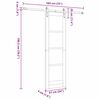 vidaXL Puerta Corredera Marr&oacute;n 61 x 198,5 cm Madera de pino macizo