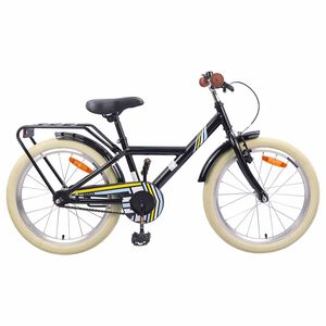 vidaXL Bicicleta Infantil 24 Pulgadas para 8-12 a&ntilde;os Negro