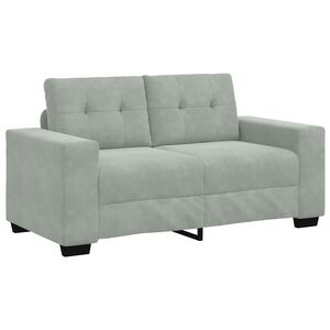 vidaXL Sof&aacute; Loveseat gris claro 160x77x82 cm terciopelo