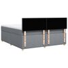 vidaXL Cama box spring con colch&oacute;n tela gris claro 180x200 cm
