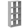 vidaXL Librer&iacute;a divisor madera ingenier&iacute;a gris Sonoma 69,5x29x137,5 cm