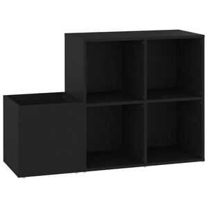vidaXL Zapatero de recibidor madera contrachapada negro 105x35,5x70 cm