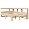 vidaXL Cama con estanter&iacute;a sin colch&oacute;n madera maciza de pino 135x190cm