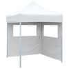 vidaXL Carpa plegable profesional con 2 paredes acero blanco 2x2 m