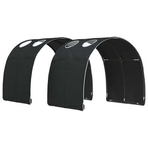 vidaXL T&uacute;nel de cama 2 pcs Negro 211 x 67.5 x 2 cm Poli&eacute;ster