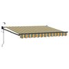 vidaXL Toldo Retr&aacute;ctil El&eacute;ctrico Verde y amarillo 3,5 x 2,5 m