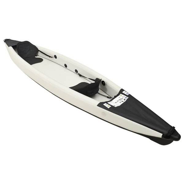 vidaXL Kayak inflable poliéster negro 424x81x31 cm