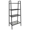 vidaXL Estanter&iacute;a escalera 4 niveles metal negro