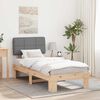 vidaXL Estructura de Cama con Cabecera Tapizada Gris Claro 90 x 190 cm
