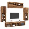vidaXL Conjunto de mueble de TV Montaje en la pared 6 pcs Madera vieja