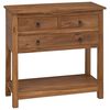 vidaXL Aparador Natural 79 x 35 x 80 cm Madera de teca maciza