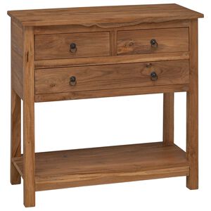 vidaXL Aparador Natural 79 x 35 x 80 cm Madera de teca maciza
