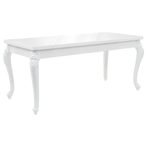 vidaXL Mesa de comedor blanco brillante 179x89x81 cm