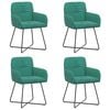 vidaXL Sillas de comedor 4 uds. Terciopelo Tuquesa 59 x 56,5 x 86 cm