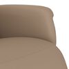 vidaXL Sill&oacute;n reclinable con reposapi&eacute;s cuero sint&eacute;tico capuchino