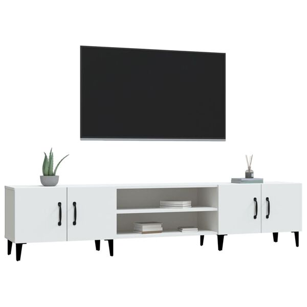 vidaXL Mueble de TV blanco 180x31,5x40 cm madera de ingeniería