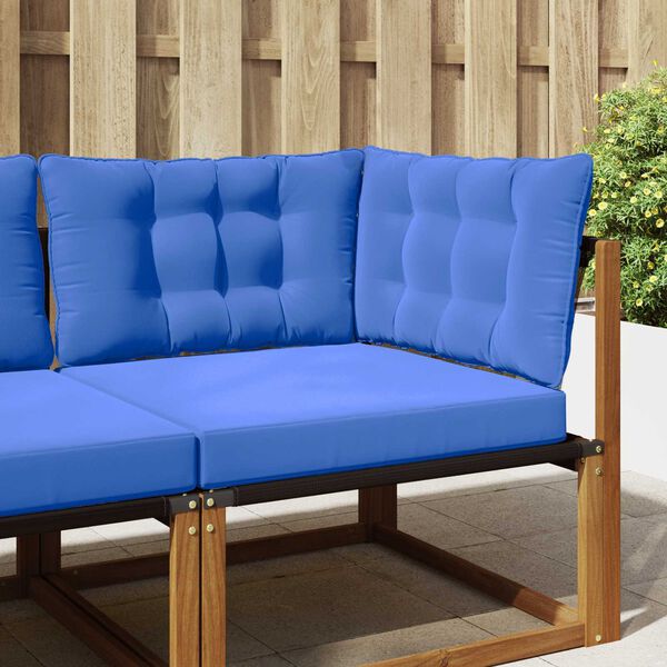 vidaXL Coj&iacute;n para sof&aacute; de exterior 3 pcs Tuquesa Poli&eacute;ster