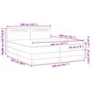 vidaXL Cama tipo Box Spring Gris 200 x 200 cm Cuero sint&eacute;tico