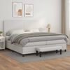 vidaXL Cama box spring con colch&oacute;n cuero sint&eacute;tico blanco 200x200 cm