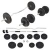 vidaXL Juego de barras y pesas 30 kg